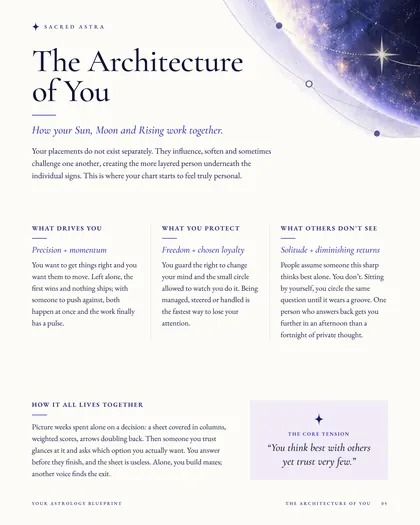 Page 5 of a sample Blueprint: The Architecture of You